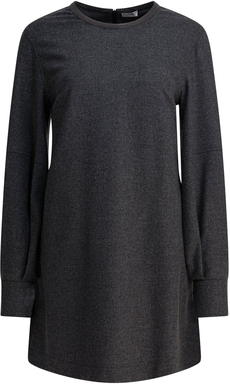 Brunello Cucinelli Wool and cashmere dress Grijs
