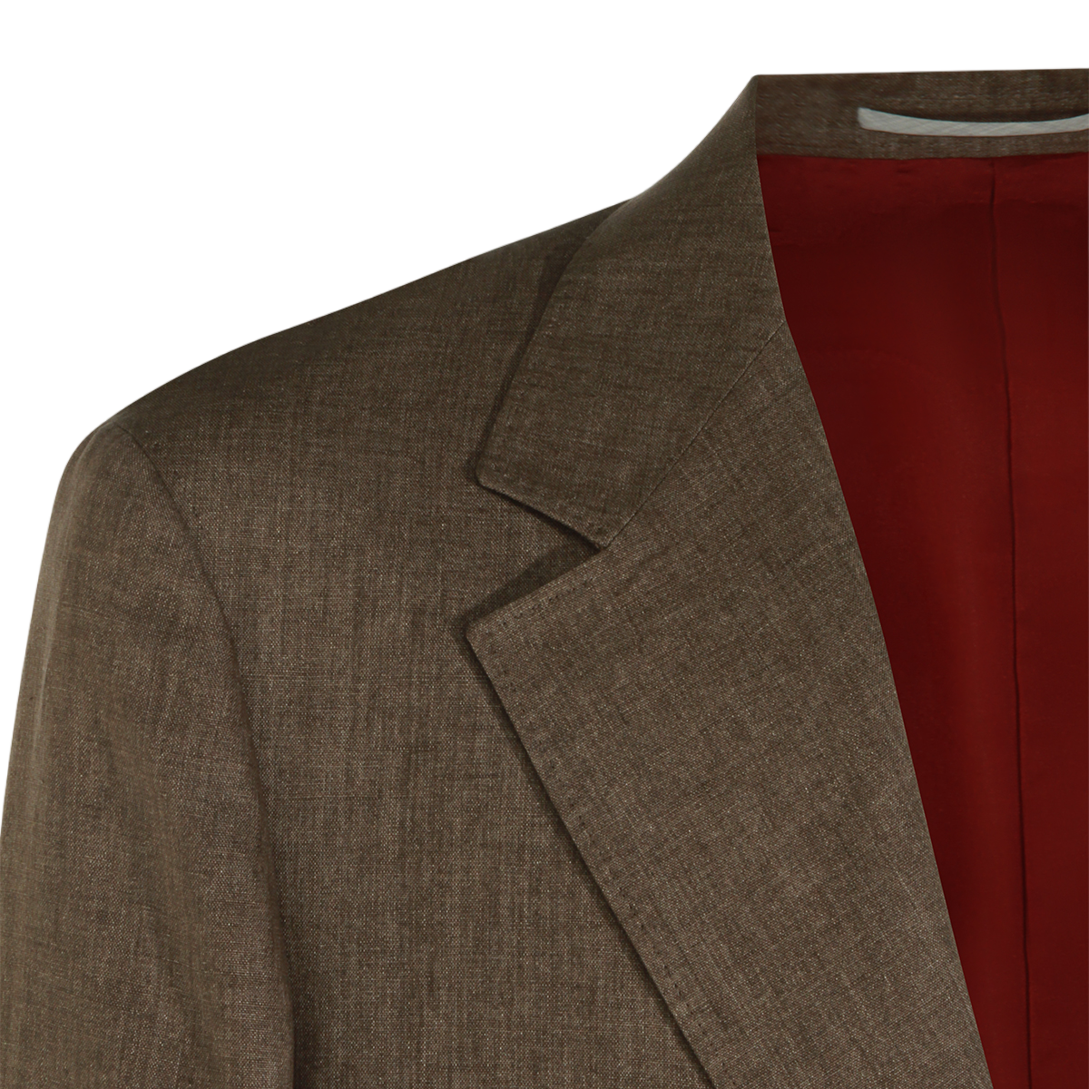 Brunello Cucinelli Tailored Brown Blazer with Notch Lapels Bruin