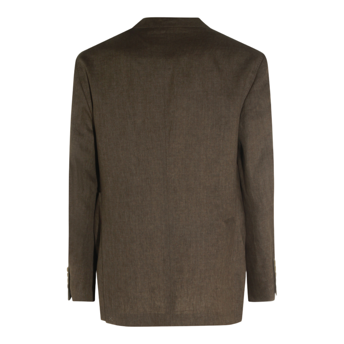 Brunello Cucinelli Tailored Brown Blazer with Notch Lapels Bruin