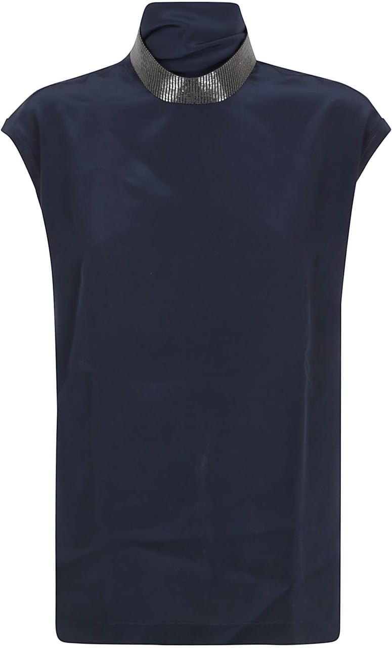 BRUNELLO CUCINELLI BLOUSE Lichtblauw