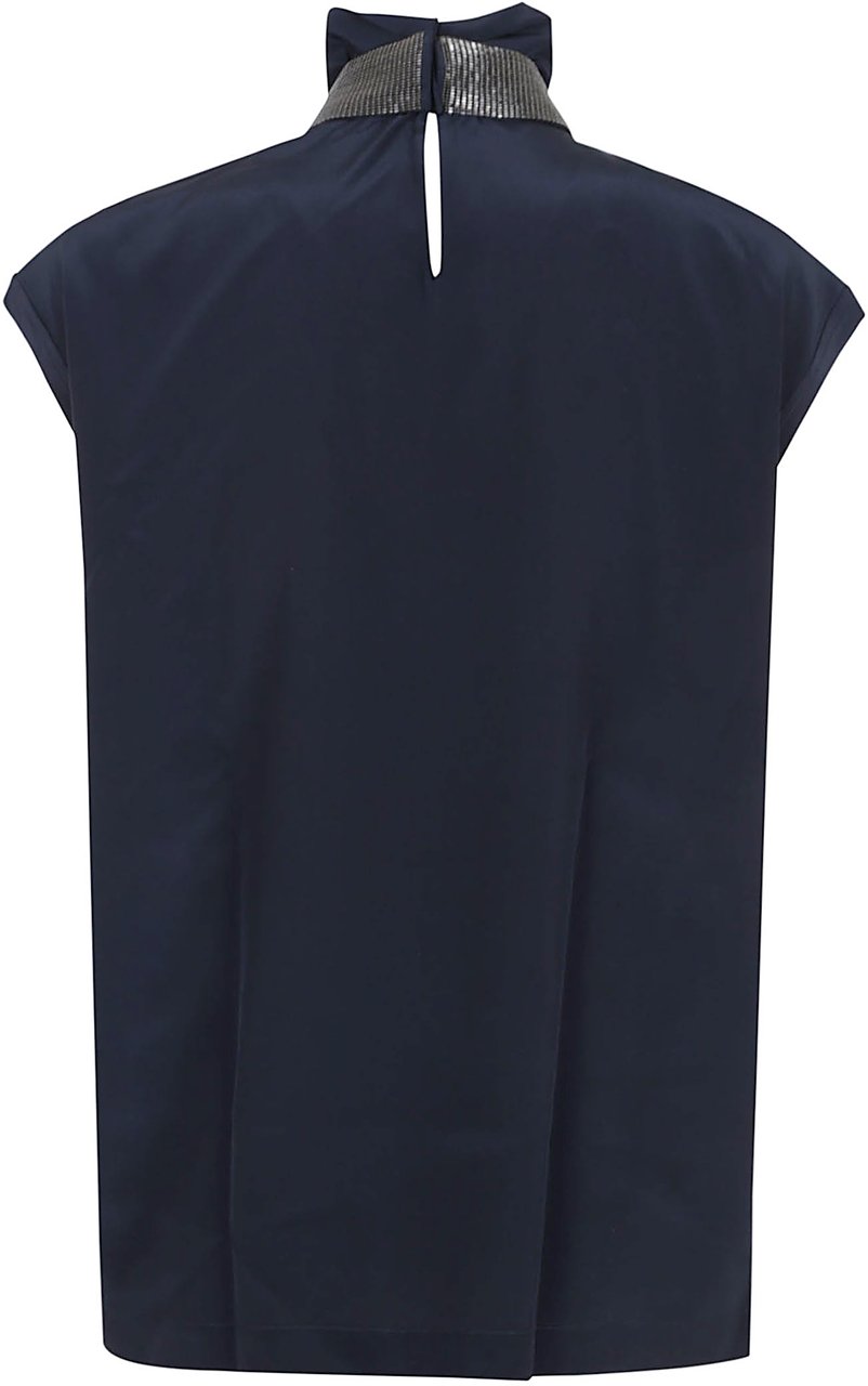 BRUNELLO CUCINELLI BLOUSE Lichtblauw
