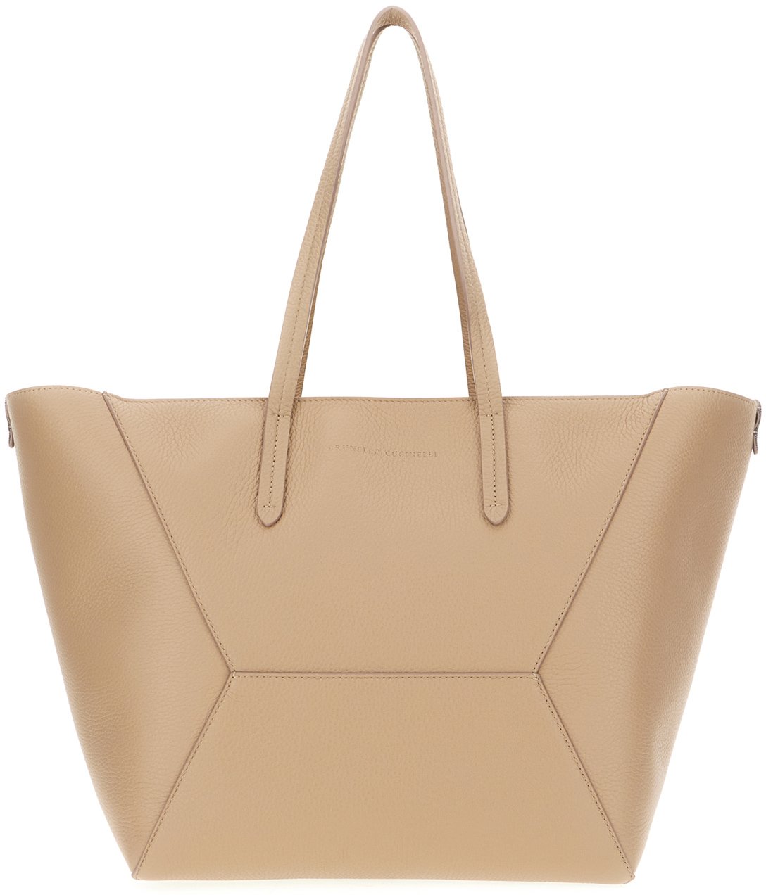 Brunello Cucinelli Brunello Cucinelli Cappuccino leather BC Duo shopping bag Bruin