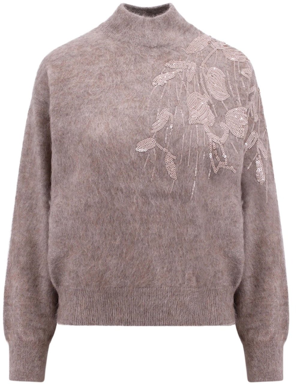 Brunello Cucinelli Brunello Cucinelli T-Neck Knit Beige