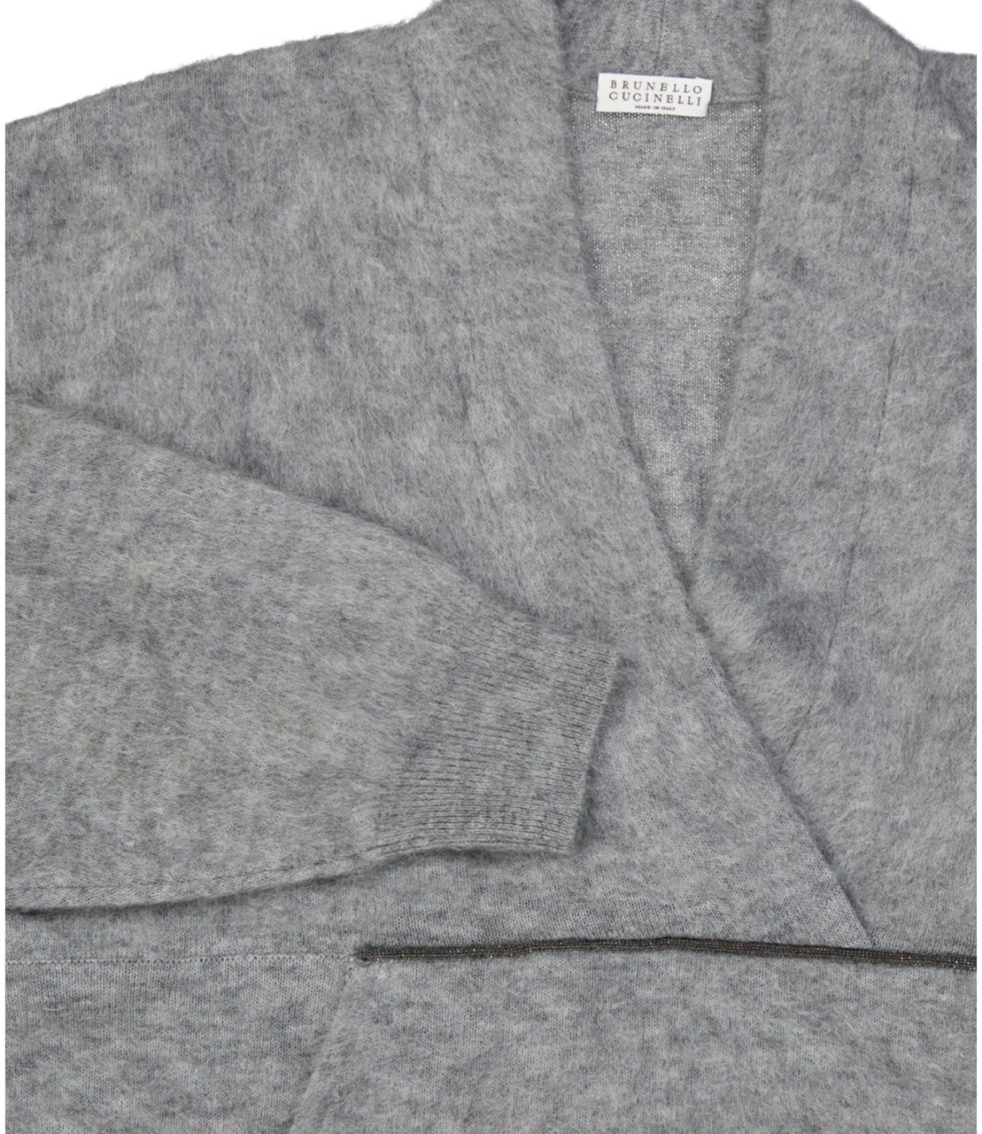 Brunello Cucinelli Mohair Wool Pullover Grijs