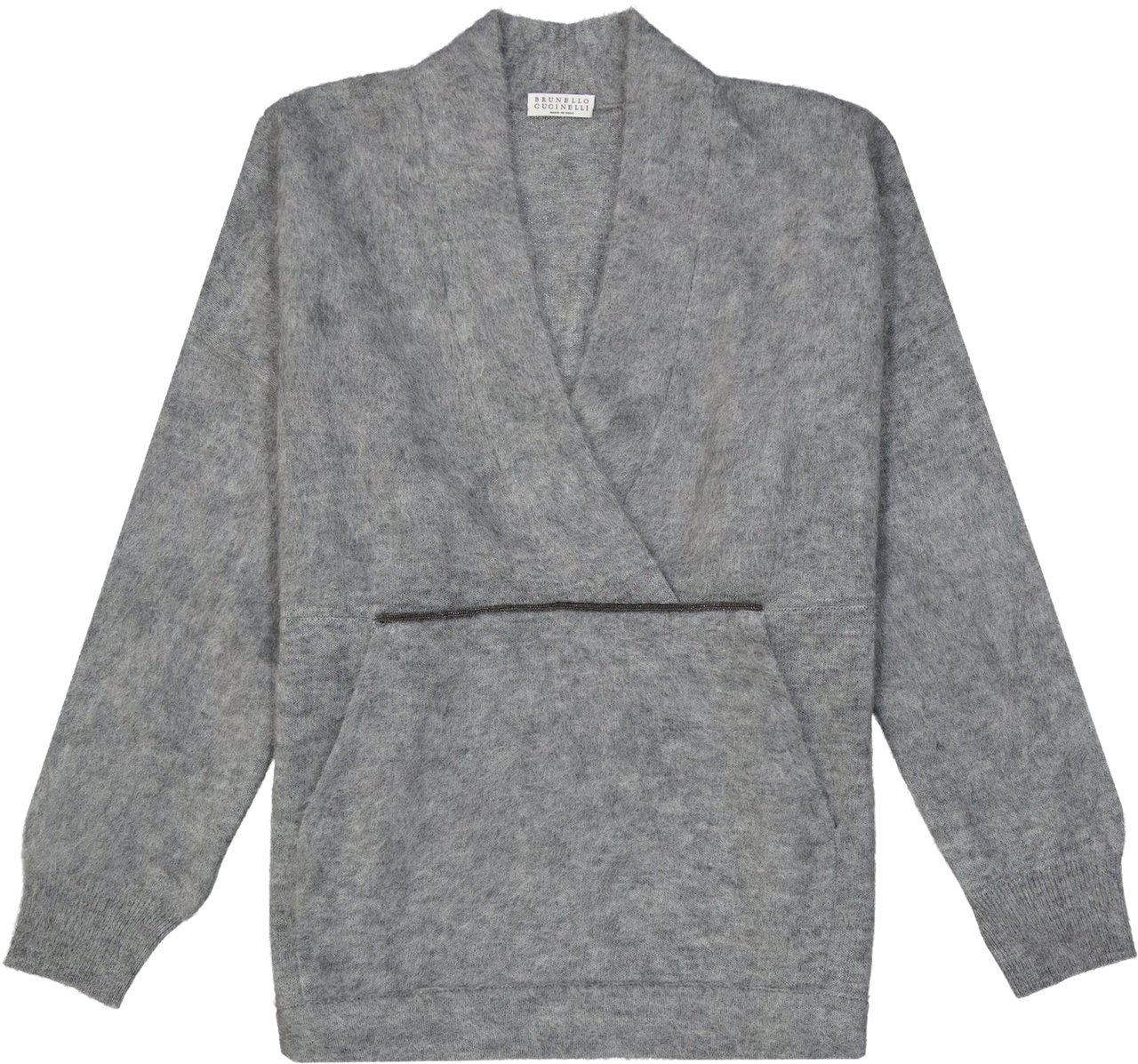 Brunello Cucinelli Mohair Wool Pullover Grijs