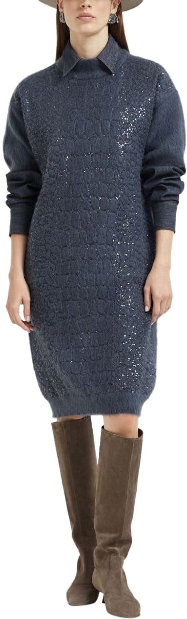 Brunello Cucinelli Dresses Blue Blauw