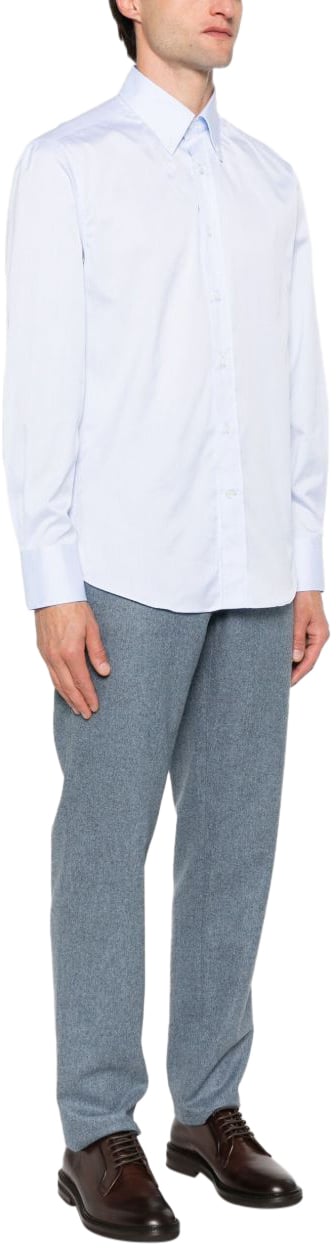 Brunello Cucinelli Shirts Clear Blue Blauw