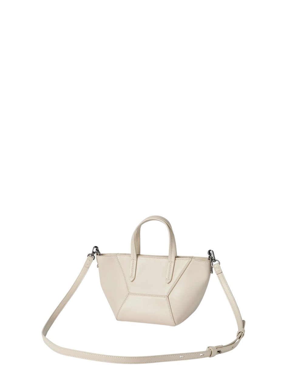 Brunello Cucinelli Ivory Monili Leather Shoulder Bag Neutraal