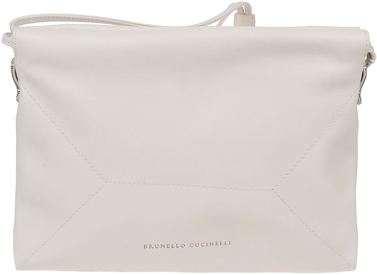 Brunello Cucinelli Rectangular Ivory Bag Wit