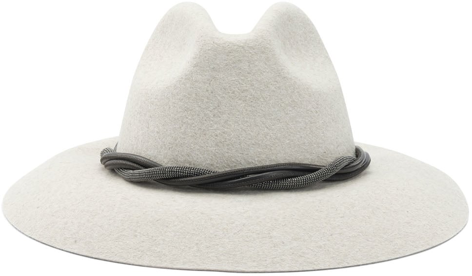Brunello Cucinelli Felt fedora hat Wit