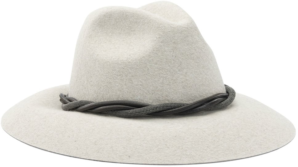 Brunello Cucinelli Felt fedora hat Wit