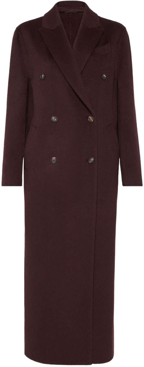Brunello Cucinelli Coats Bordeaux Rood