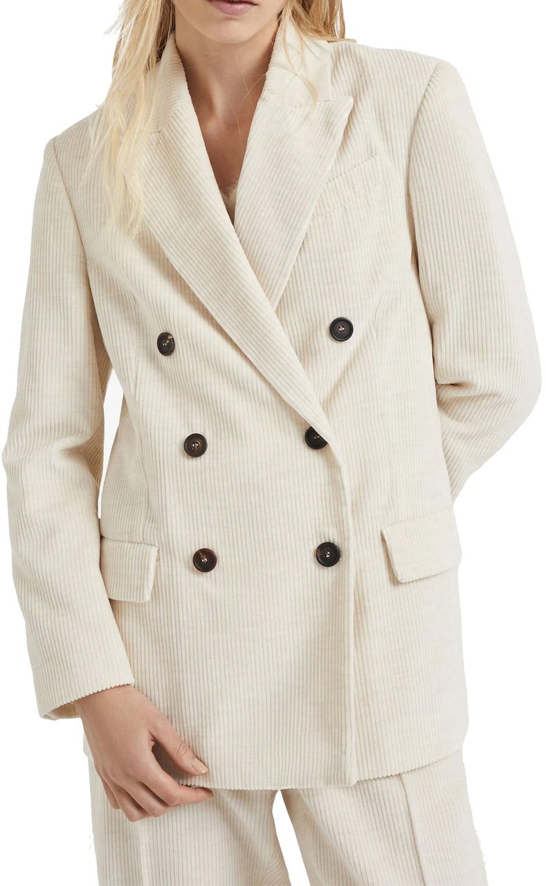 Brunello Cucinelli Corduroy Blazer Wit