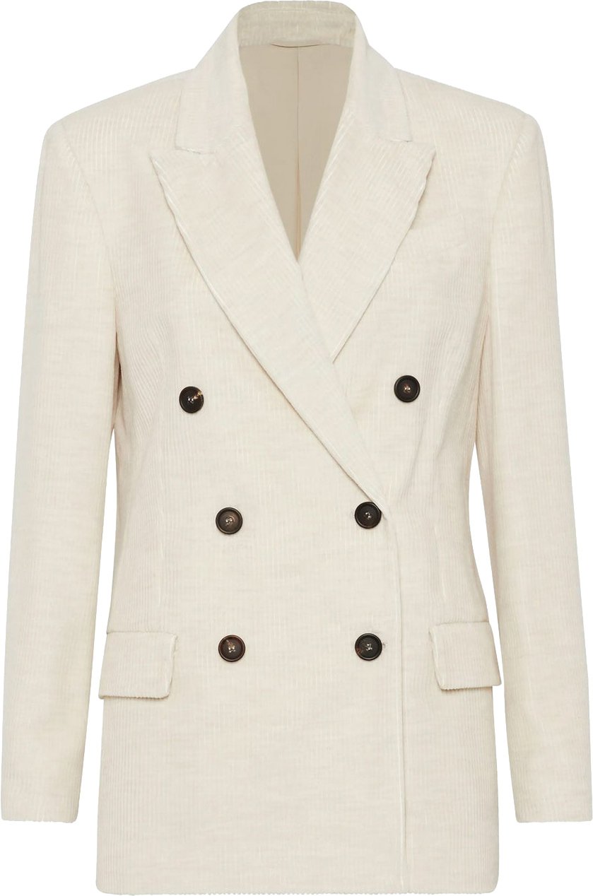 Brunello Cucinelli Corduroy Blazer Wit