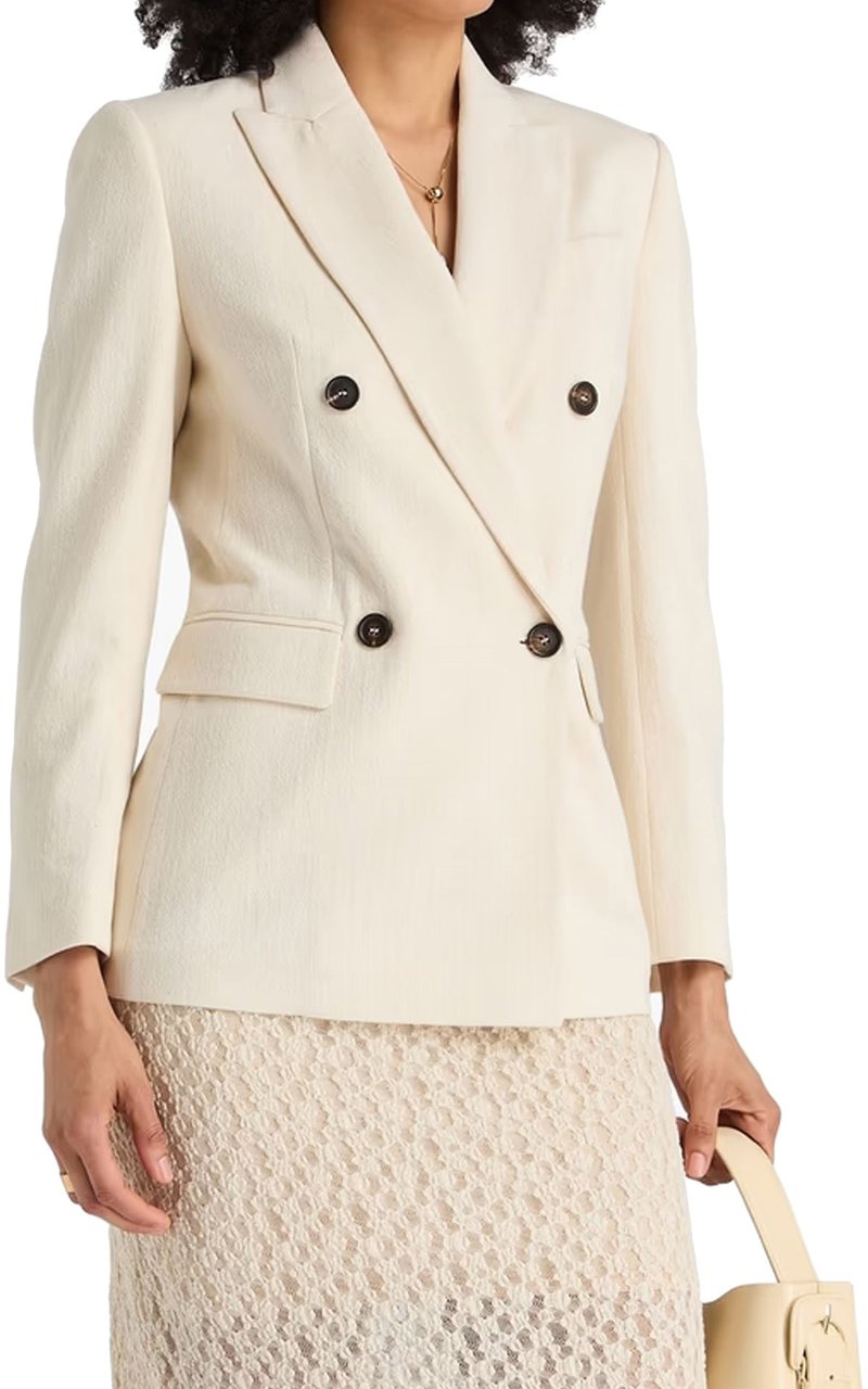 Brunello Cucinelli Brunello Cucinelli Cotton Blend Blazer Wit