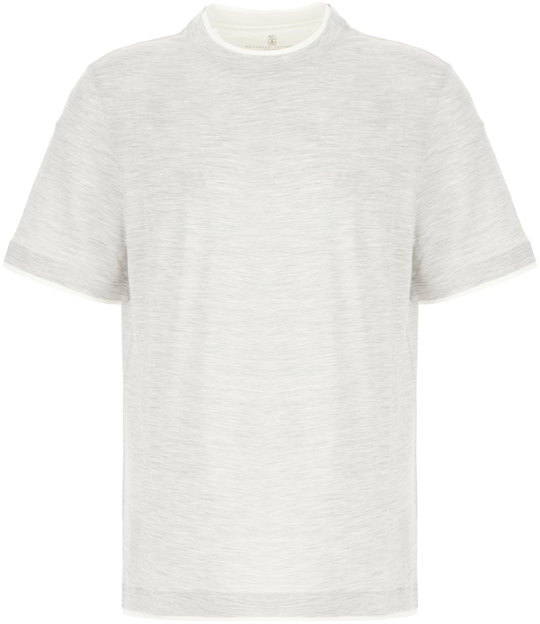 Brunello Cucinelli Brunello Cucinelli Melange grey cotton t-shirt Grijs