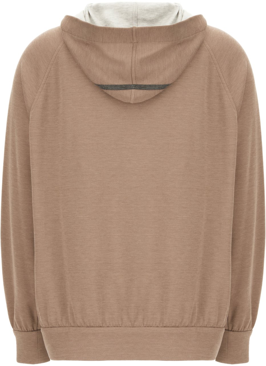 Brunello Cucinelli Cappuccino cotton blend sweatshirt Bruin