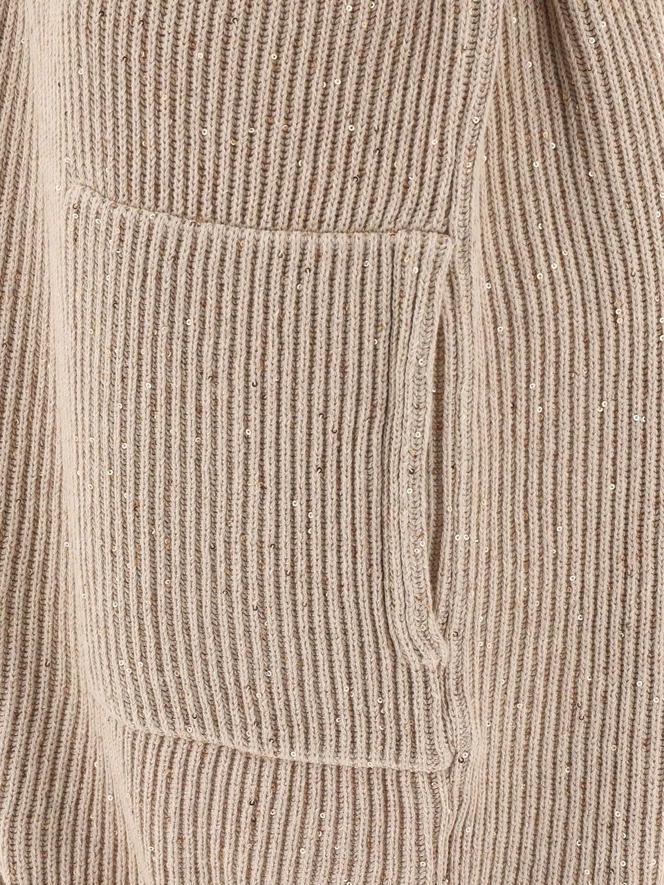 Brunello Cucinelli "Diamante" ribbed cardigan Beige