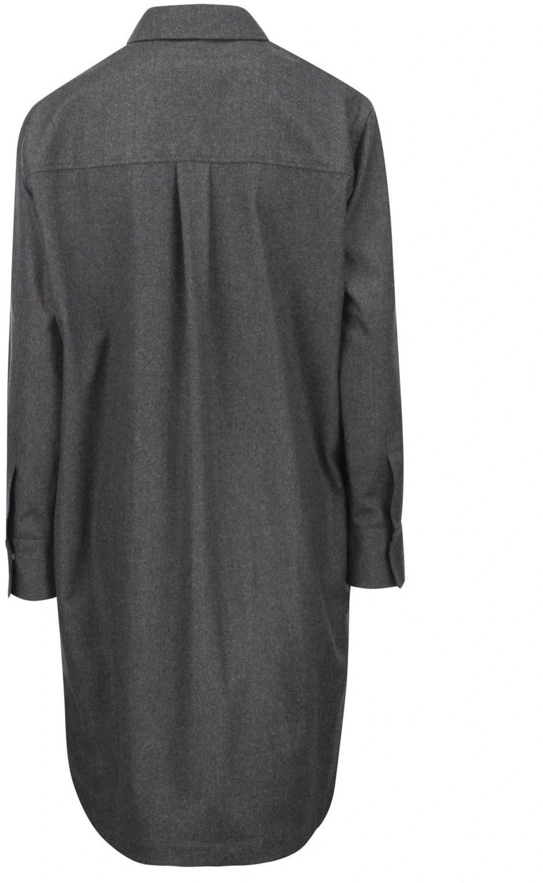 Brunello Cucinelli Brunello Cucinelli Wool Dress Grijs