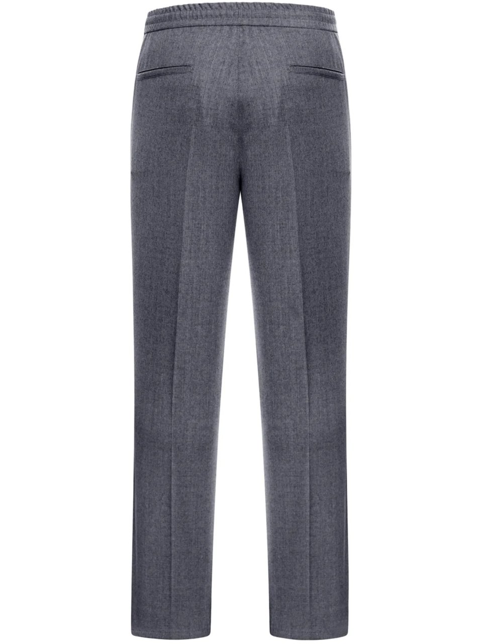 Brunello Cucinelli Medium Grey Wool Tailored Drawstring Trousers Grijs