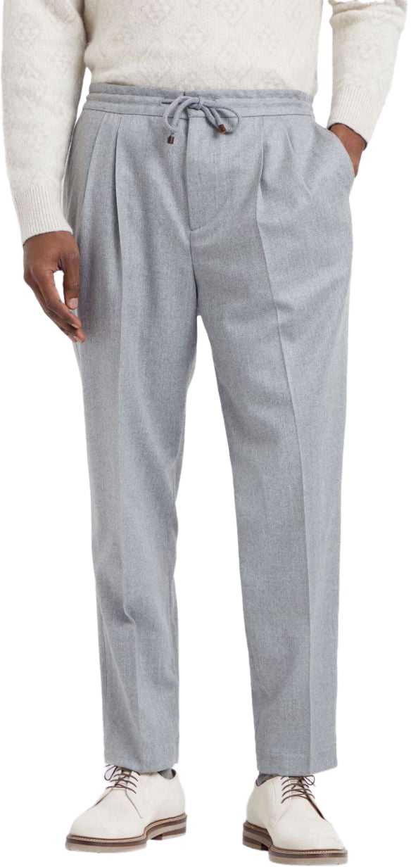 Brunello Cucinelli Trousers Light Grey Grijs