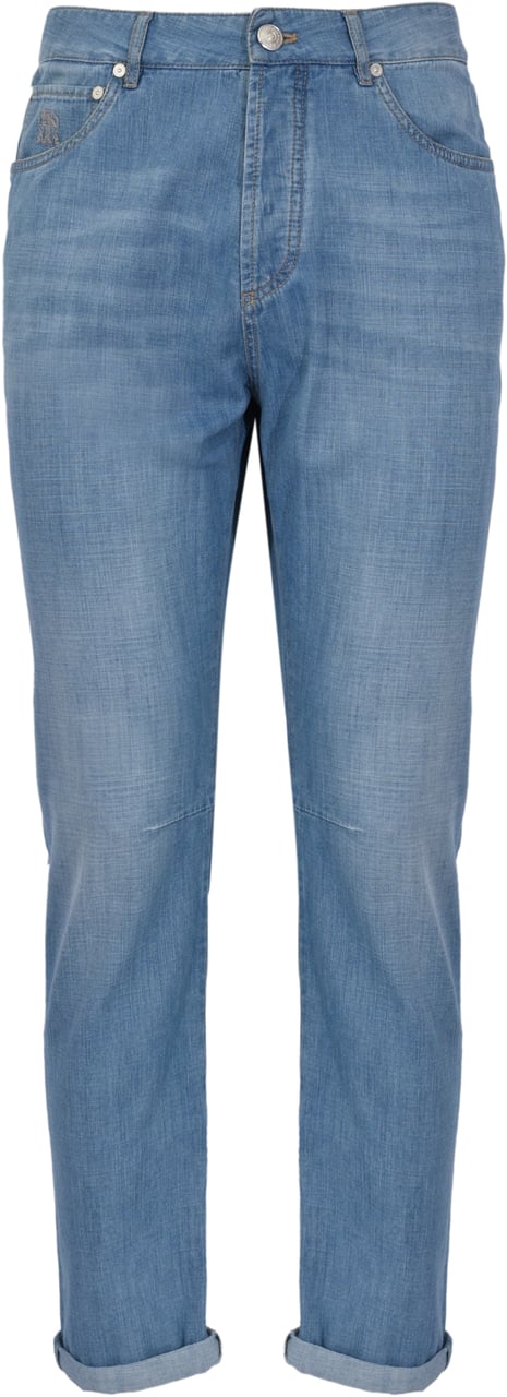 Brunello Cucinelli Trousers Light Denim Blauw