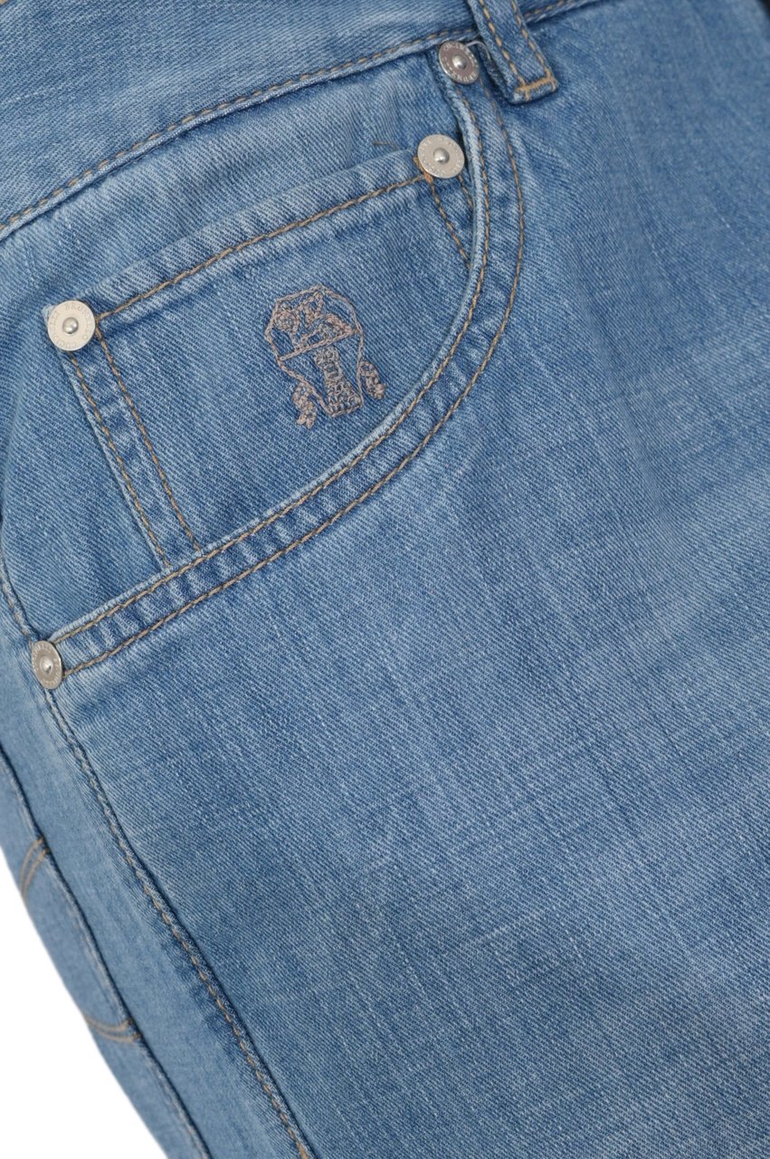 Brunello Cucinelli Trousers Light Denim Blauw
