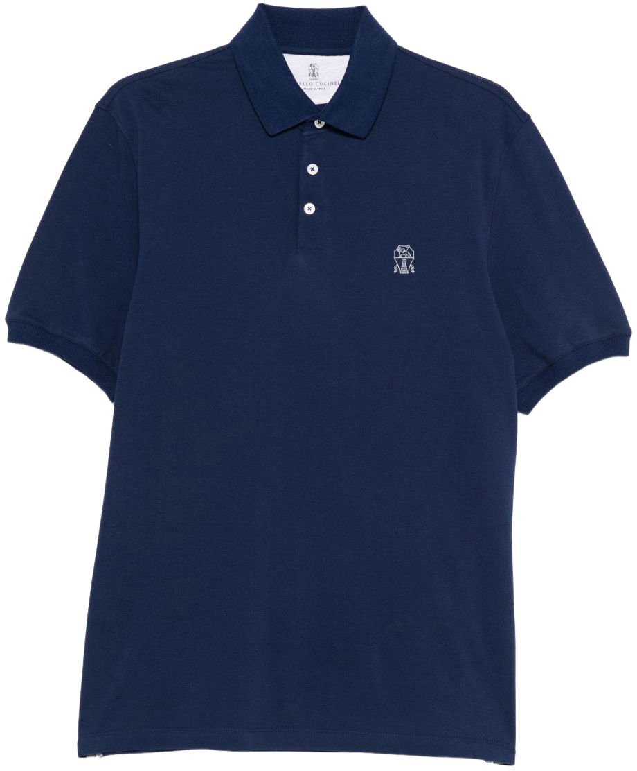 Brunello Cucinelli T-Shirts And Polos Blue Blauw