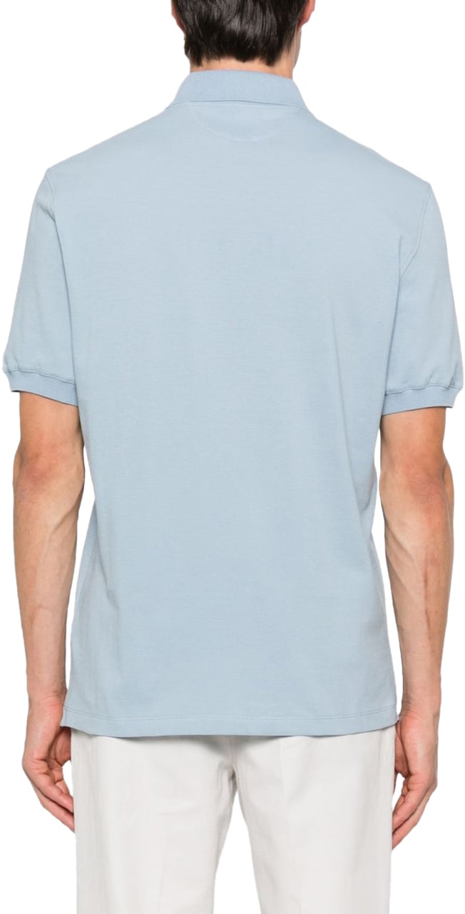 Brunello Cucinelli T-Shirts And Polos Clear Blue Blauw