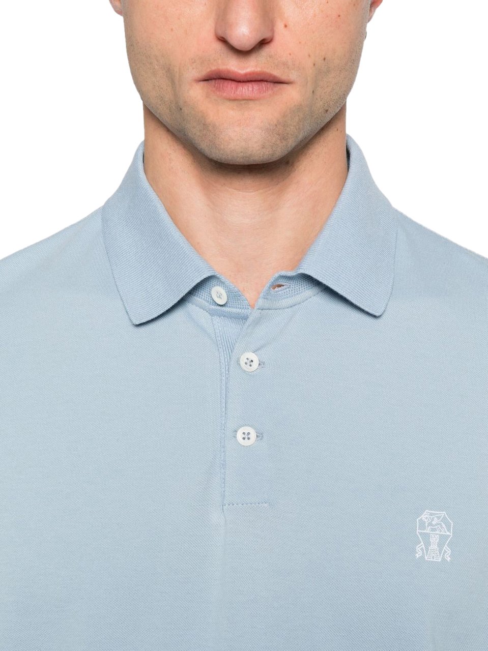 Brunello Cucinelli T-Shirts And Polos Clear Blue Blauw