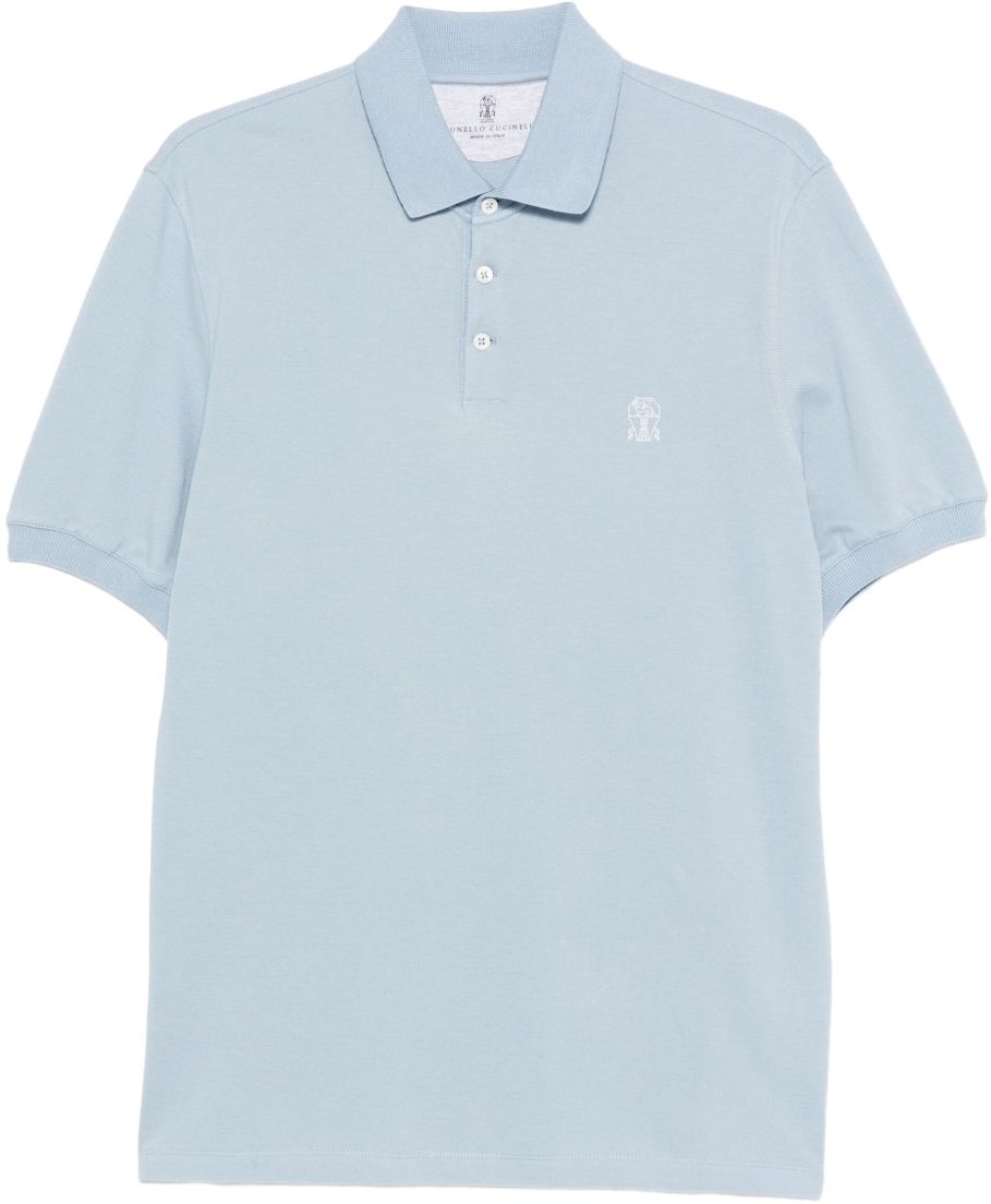 Brunello Cucinelli T-Shirts And Polos Blue Blauw
