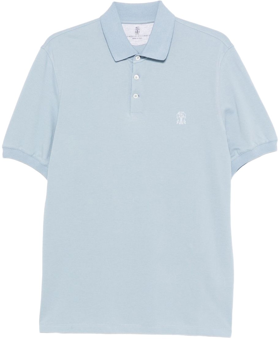 Brunello Cucinelli T-Shirts And Polos Blue Blauw