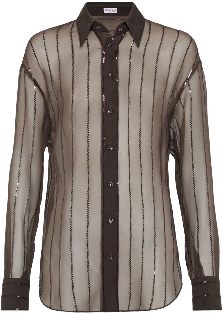 Brunello Cucinelli Shirts Brown Bruin