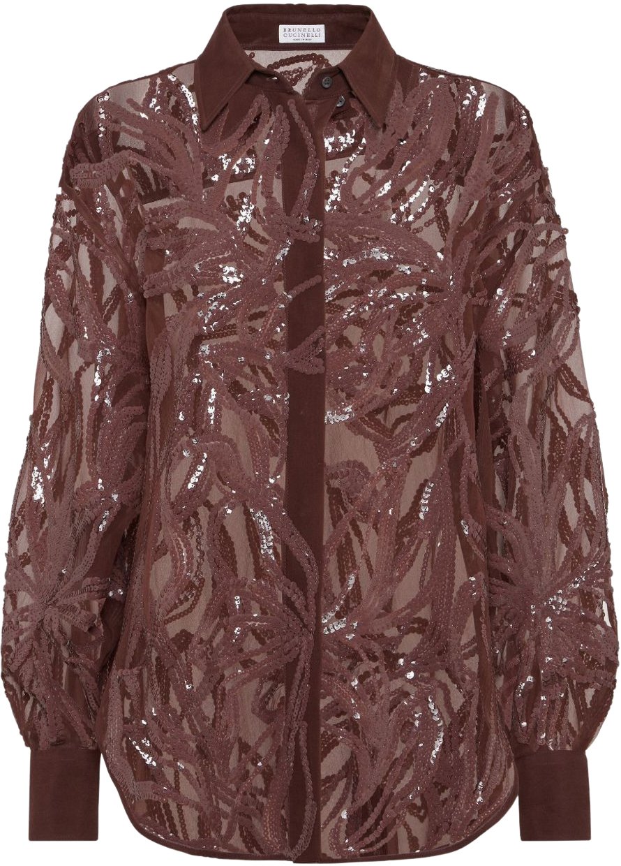 Brunello Cucinelli Shirts Bordeaux Rood