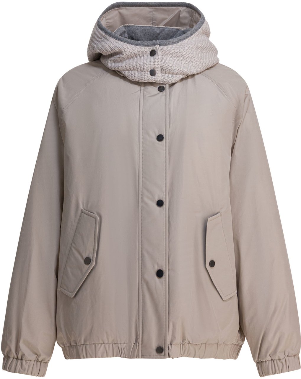 Brunello Cucinelli Taffeta quilt jacket Grijs