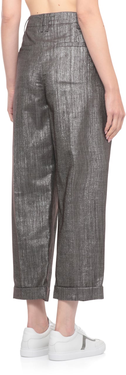 Brunello Cucinelli Trousers Silver Zilver