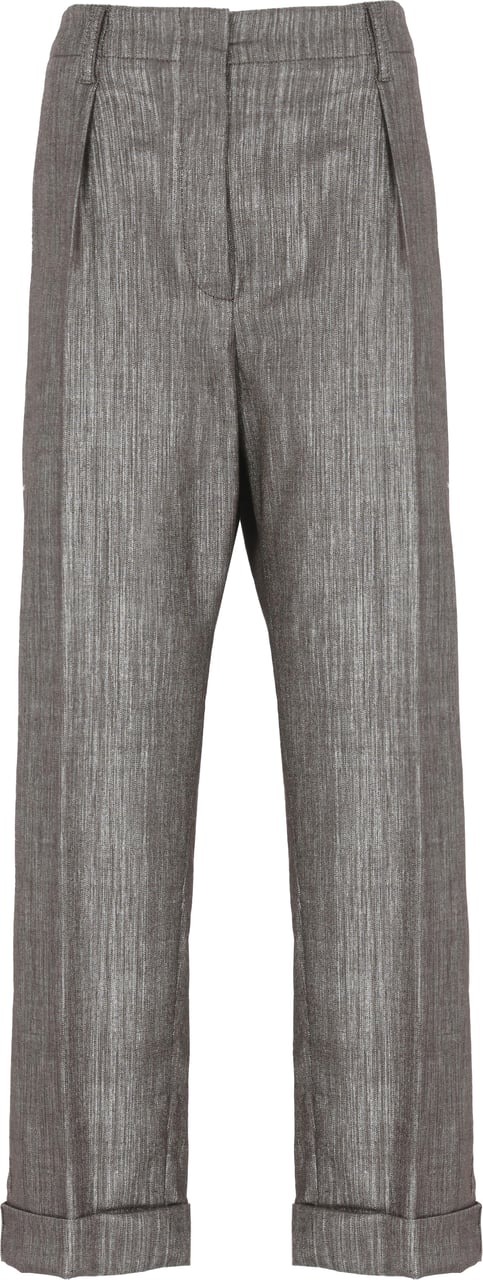 Brunello Cucinelli Trousers Silver Zilver