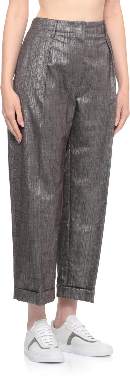 Brunello Cucinelli Trousers Silver Zilver