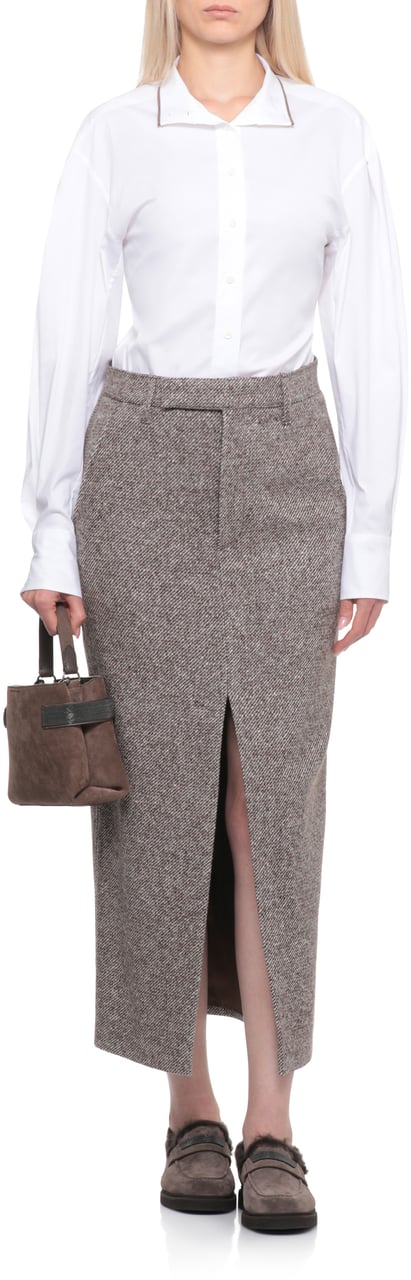 Brunello Cucinelli Skirts Grey Grijs