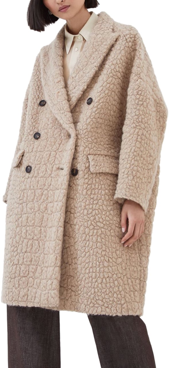 Brunello Cucinelli Coats Camel Beige