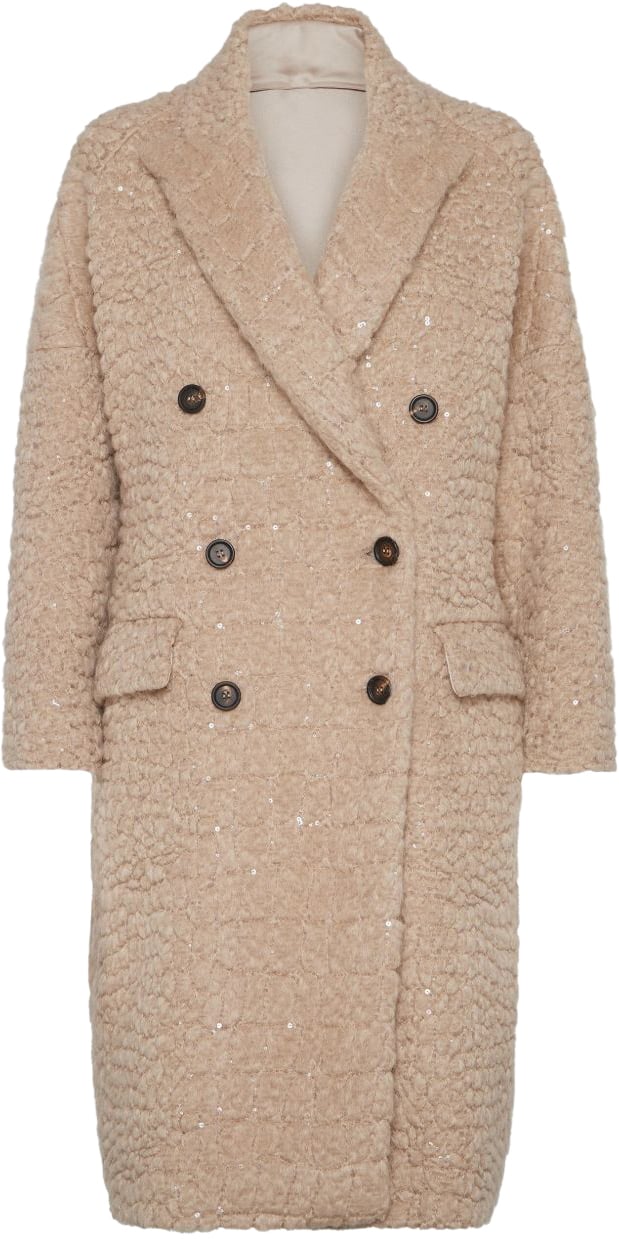Brunello Cucinelli Coats Camel Beige