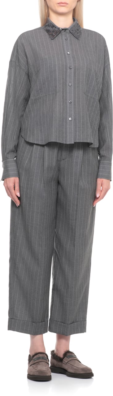 Brunello Cucinelli Shirts Grey Grijs