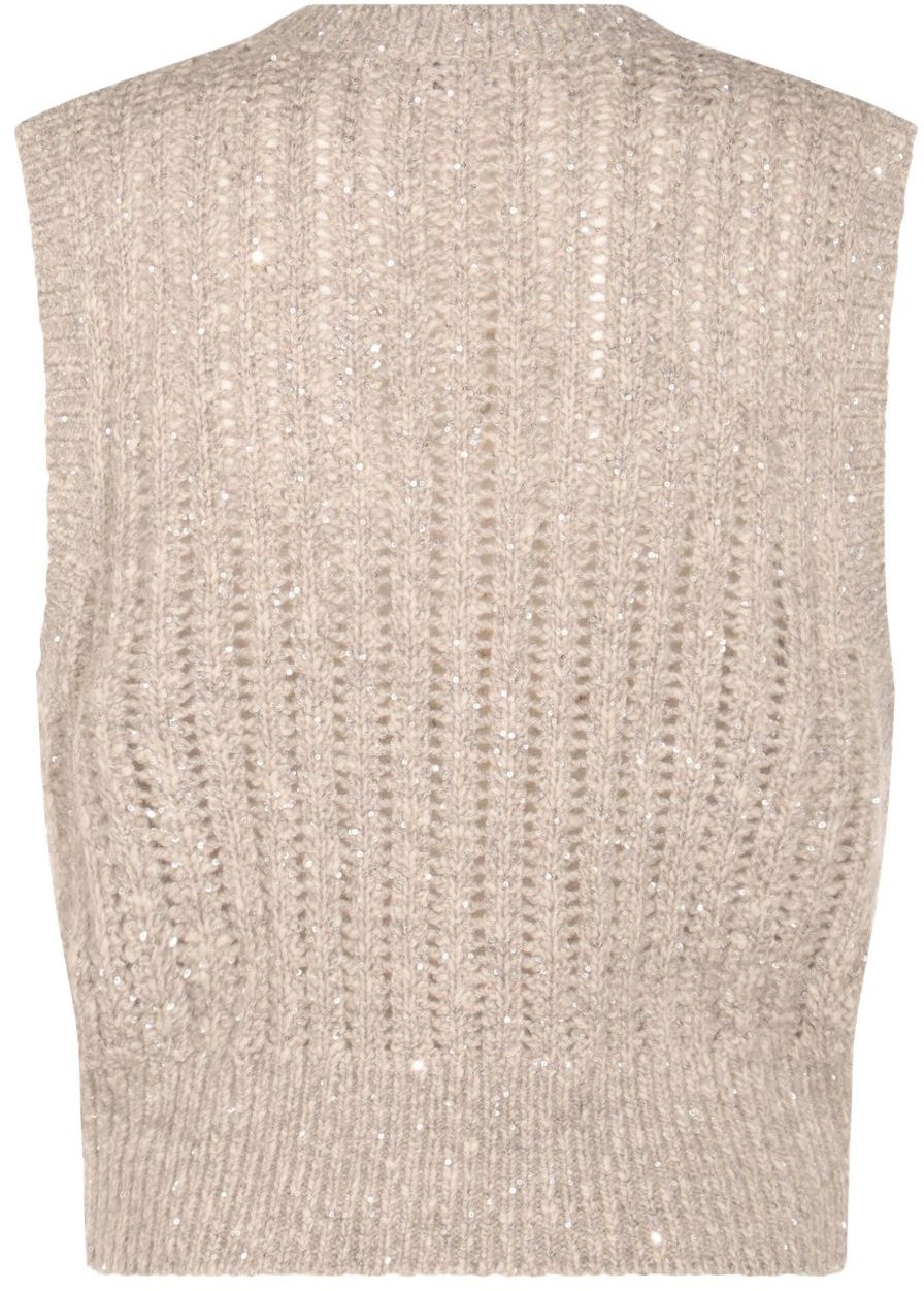 Brunello Cucinelli Top Ivory Wit