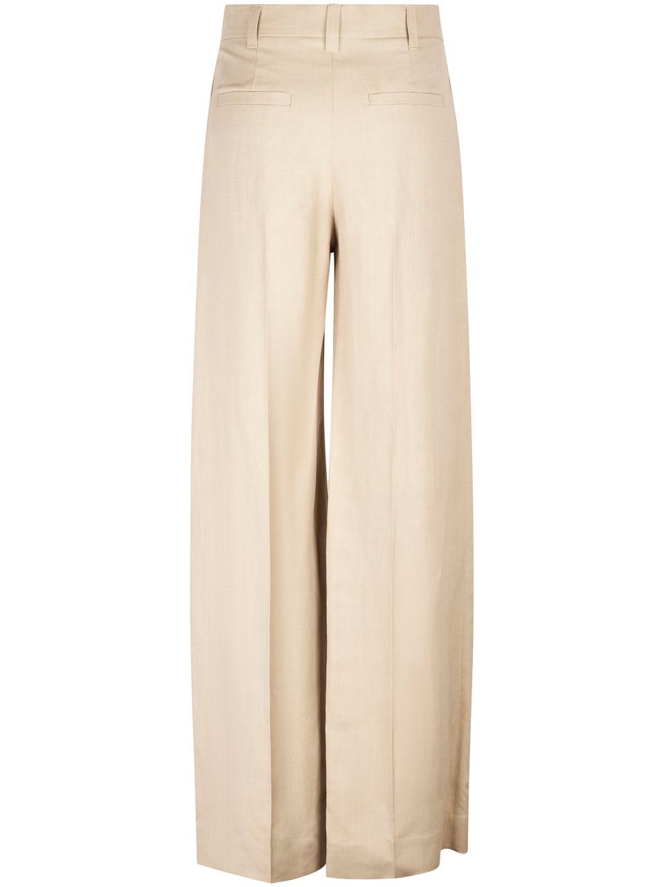 Brunello Cucinelli Wide-Leg Trousers with Front Pleats and High Waist Neutraal
