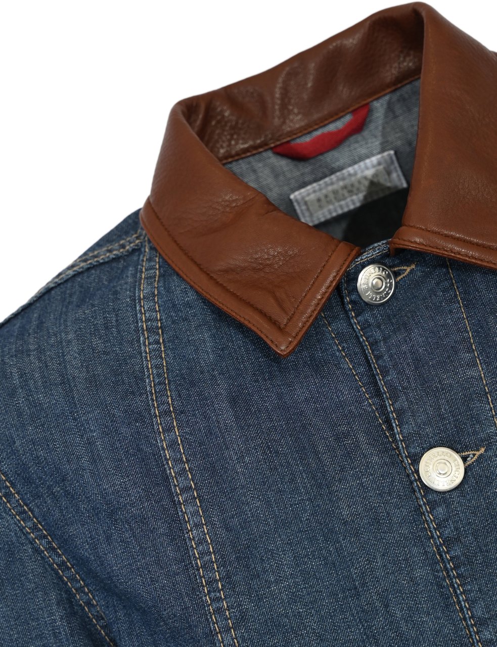 Brunello Cucinelli Coats Denim Scuro+Bruciato Blauw