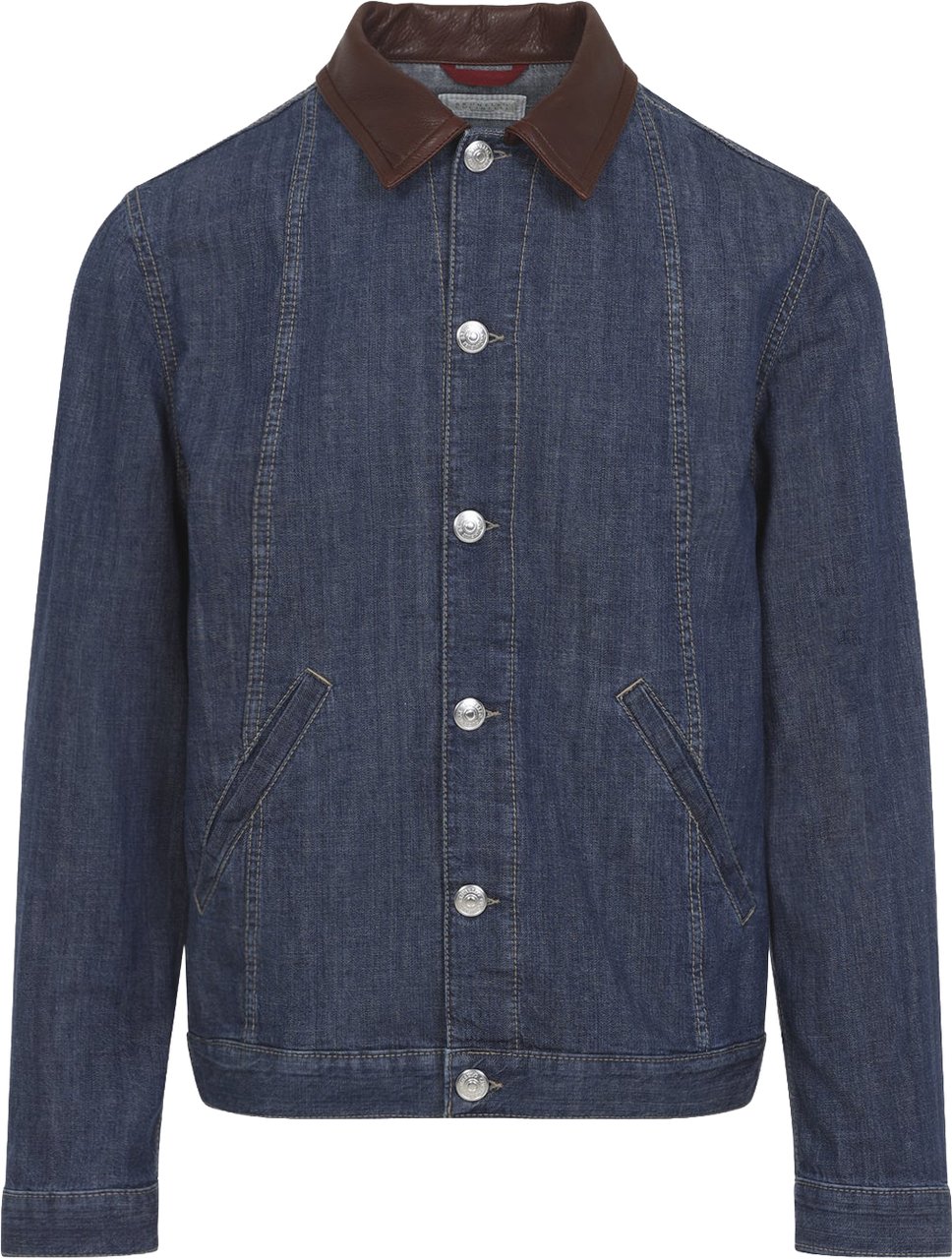 Brunello Cucinelli Brunello Cucinelli Leather Collar Jacket Divers