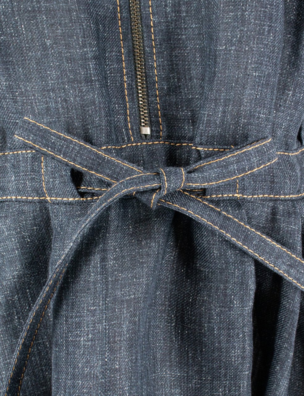 Brunello Cucinelli Long linen dress Blauw