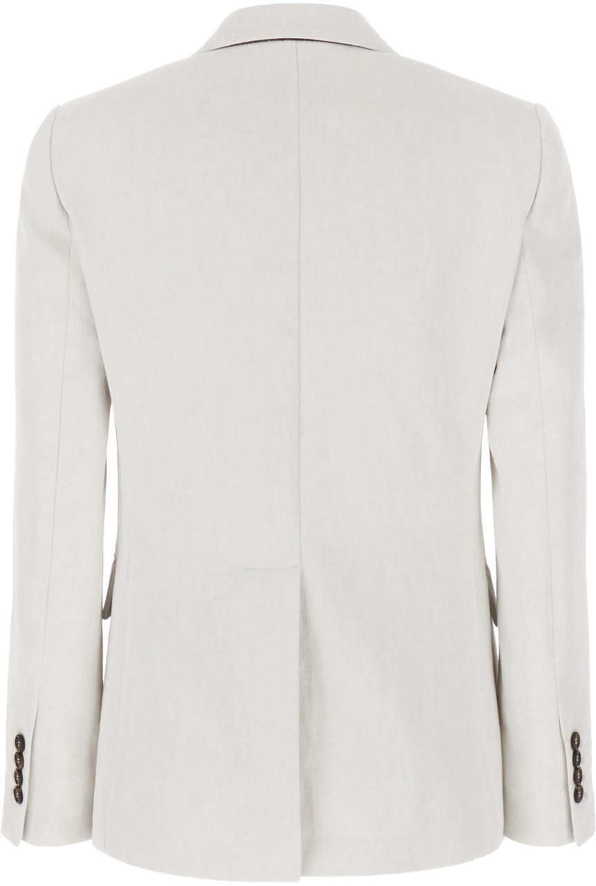 Brunello Cucinelli Brunello Cucinelli Light grey cotton blend blazer Neutraal