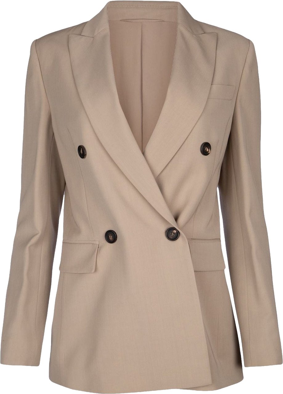 Brunello Cucinelli Wool Jacket Beige