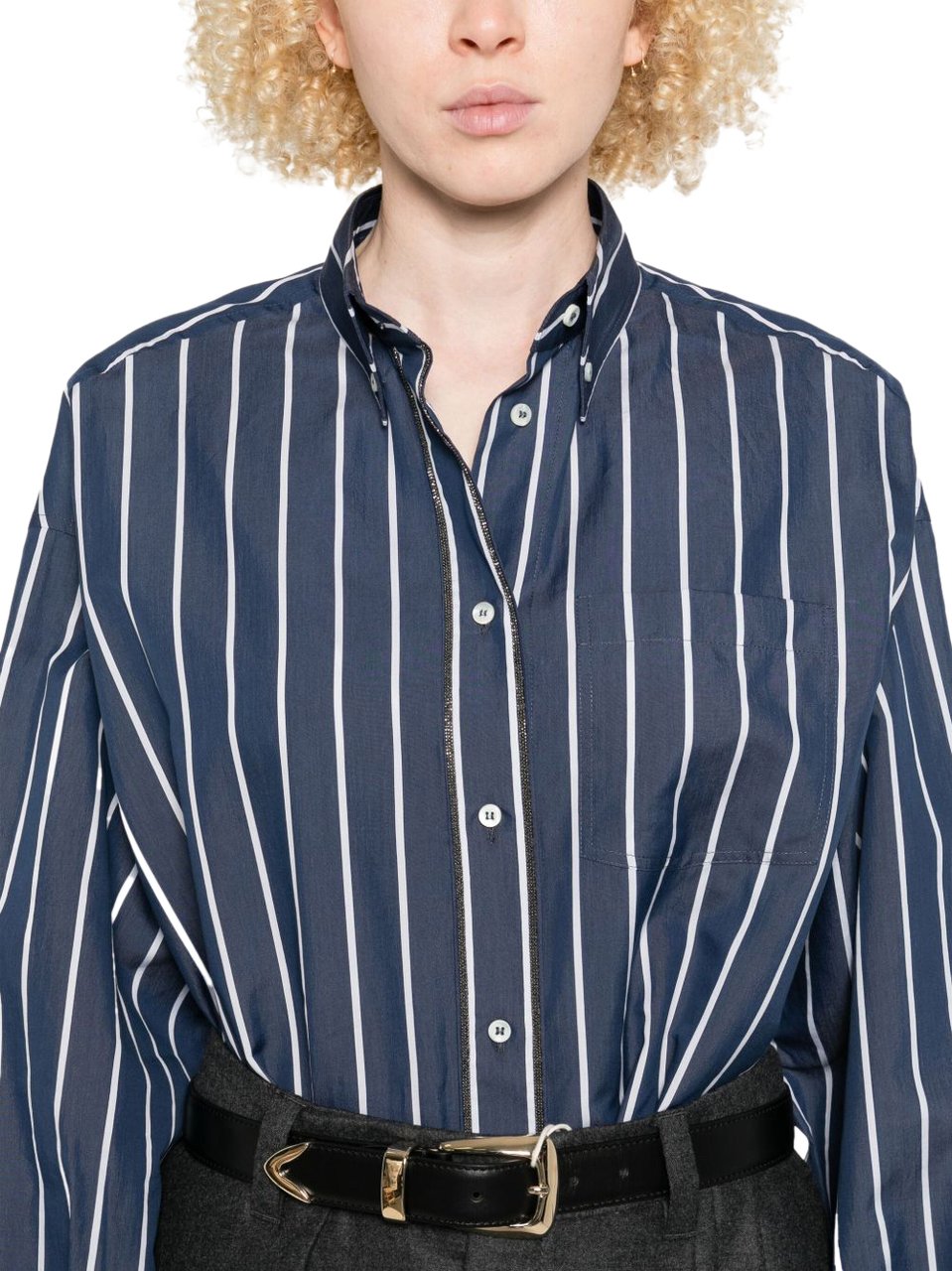 Brunello Cucinelli Shirts Blue Blauw